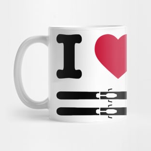 I Heart Skiing Mug